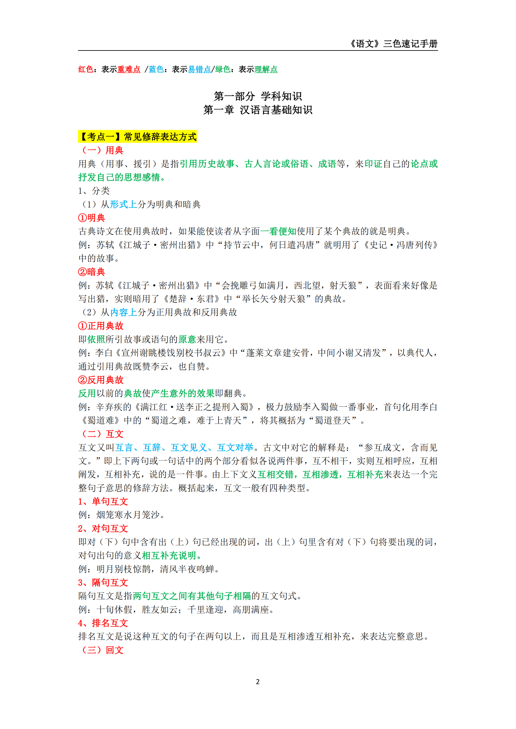 教师资格《（高中）语文》三色速记手册_01.png